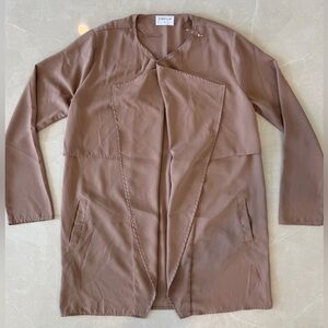 Emilia Tan Long Cardigan Blazer